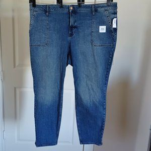 NWT Old Navy Rockstar Super Skinny High Rise Ankle Length Jeans Plus Size 24